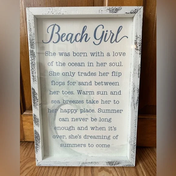 Beach Girl Wall Hanging 12x18 - Picture 2 of 3